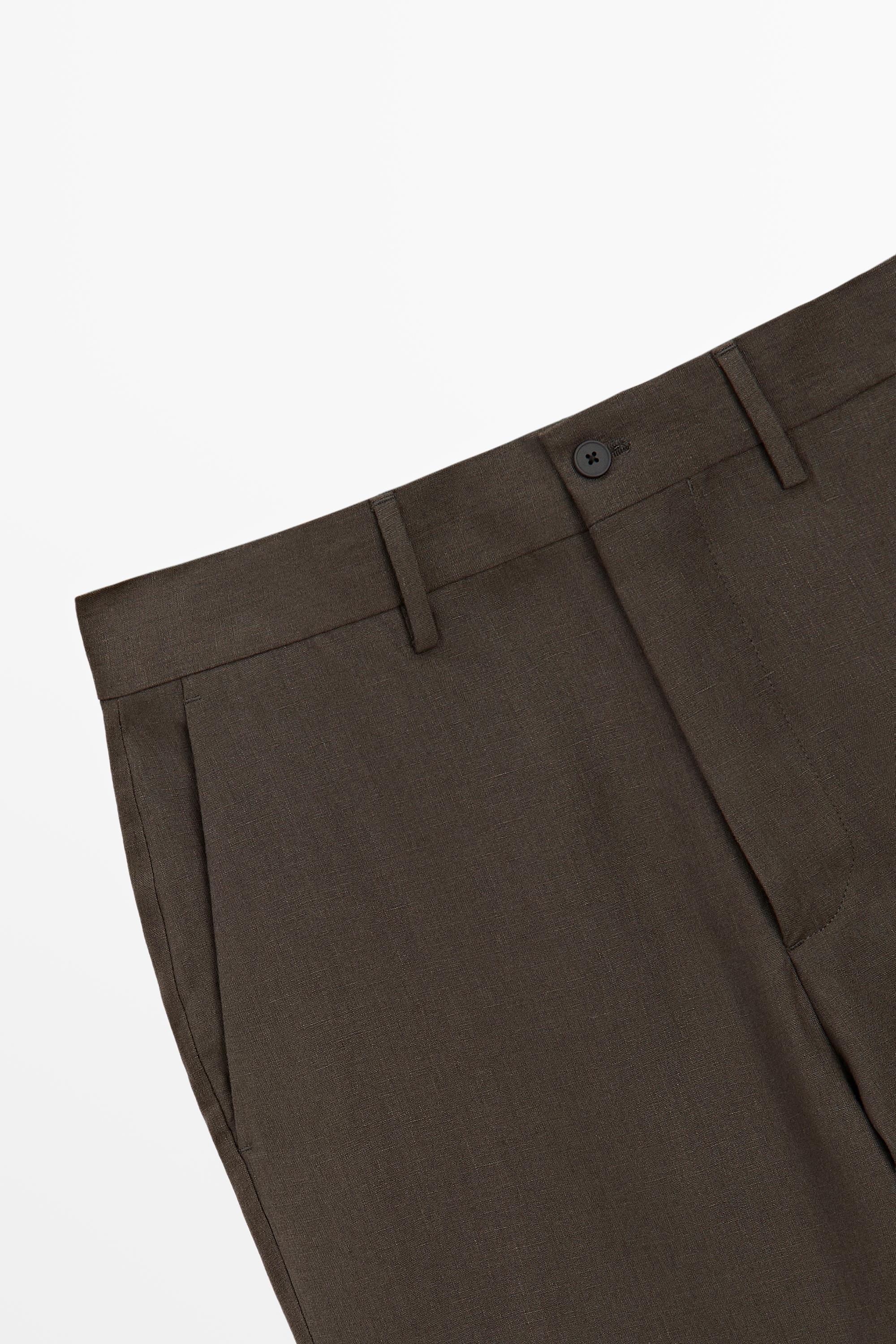 Linen suit trousers